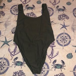 Aerie hunter green one piece swimsuit